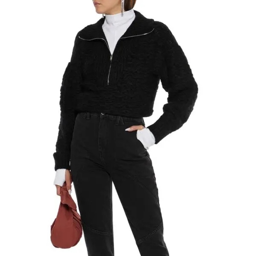 IRO black half zip sweater
